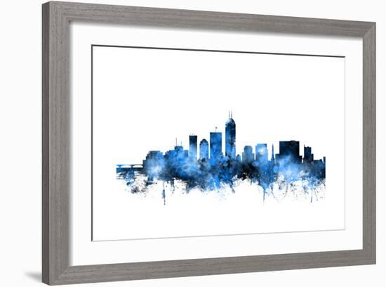 Indianapolis Indiana Skyline-Michael Tompsett-Framed Art Print