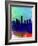 Indianapolis Watercolor Skyline-NaxArt-Framed Art Print