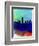 Indianapolis Watercolor Skyline-NaxArt-Framed Art Print
