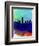 Indianapolis Watercolor Skyline-NaxArt-Framed Art Print