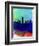 Indianapolis Watercolor Skyline-NaxArt-Framed Art Print