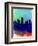 Indianapolis Watercolor Skyline-NaxArt-Framed Art Print