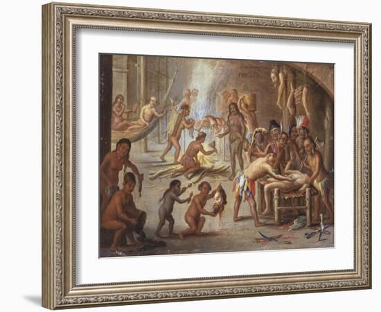 Indians as Cannibals, 17th Century-Jan van Kessel-Framed Giclee Print