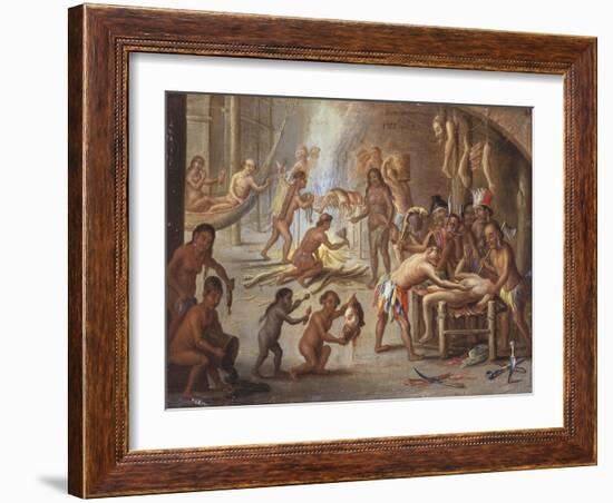 Indians as Cannibals, 17th Century-Jan van Kessel-Framed Giclee Print