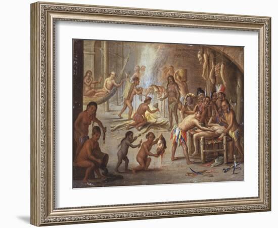 Indians as Cannibals-Jan van Kessel the Elder-Framed Giclee Print