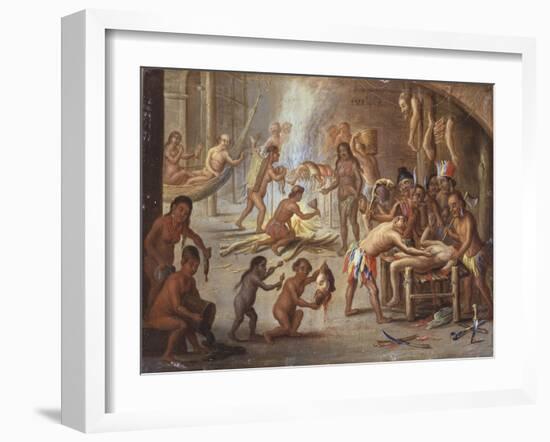 Indians as Cannibals-Jan van Kessel the Elder-Framed Giclee Print