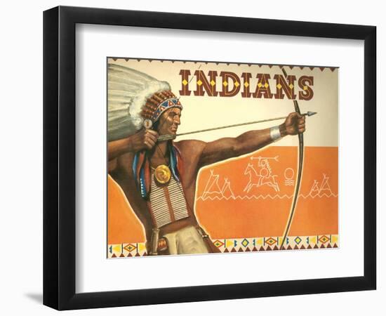 Indians, Bow and Arrow-null-Framed Art Print