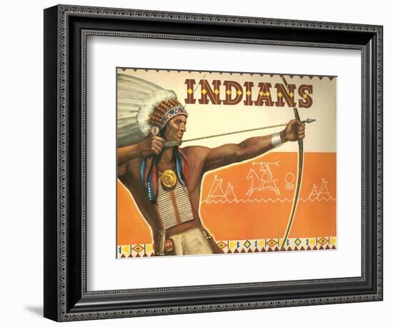 Indians, Bow and Arrow-null-Framed Art Print