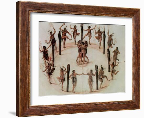 Indians Dancing-John White-Framed Giclee Print