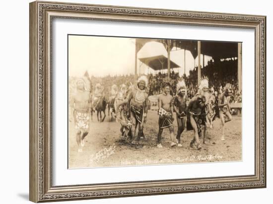 Indians in Wild West Show-null-Framed Art Print