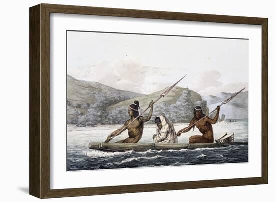 Indians on Boat in Port of San Francisco, California-Louis Choris-Framed Giclee Print