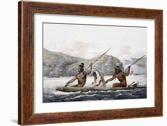 Indians on Boat in Port of San Francisco, California-Louis Choris-Framed Giclee Print