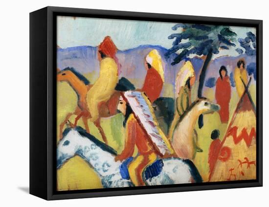 Indians on Horseback. 1911-August Macke-Framed Premier Image Canvas