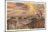 Indians on Horseback by Painted Desert-null-Mounted Art Print