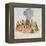 Indians Round a Fire-John White-Framed Premier Image Canvas