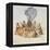 Indians Round a Fire-John White-Framed Premier Image Canvas