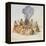 Indians Round a Fire-John White-Framed Premier Image Canvas