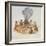 Indians Round a Fire-John White-Framed Giclee Print