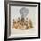 Indians Round a Fire-John White-Framed Giclee Print