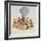 Indians Round a Fire-John White-Framed Giclee Print