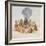 Indians Round a Fire-John White-Framed Giclee Print