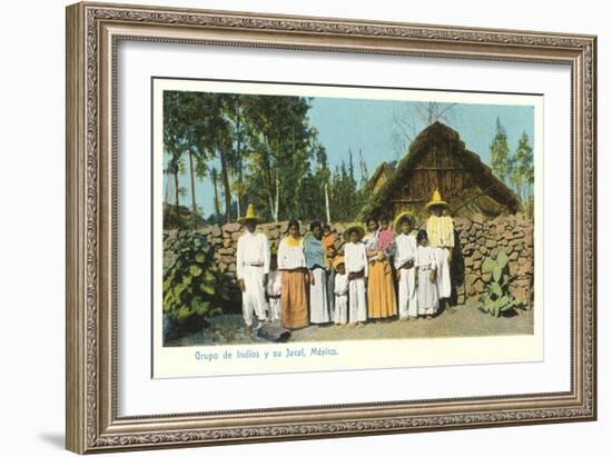 Indians with Shack, Mexico-null-Framed Art Print