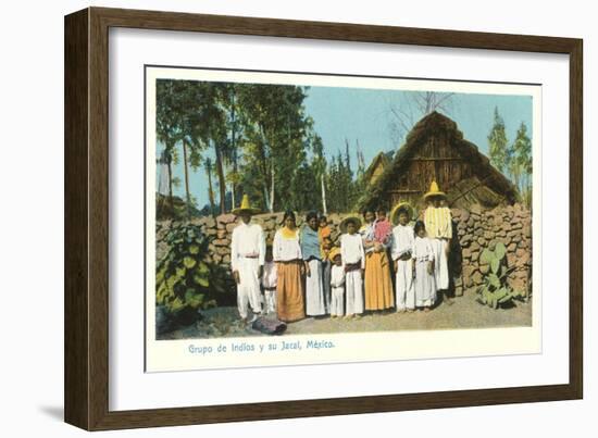 Indians with Shack, Mexico-null-Framed Art Print