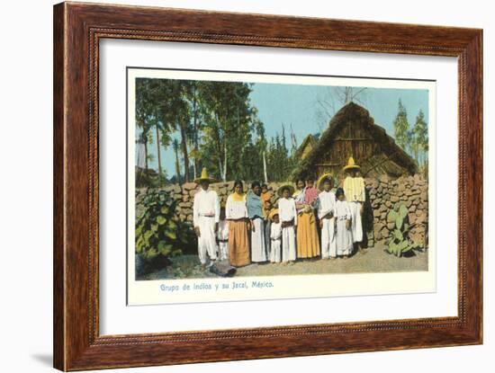 Indians with Shack, Mexico-null-Framed Art Print