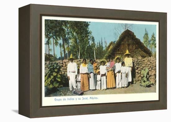 Indians with Shack, Mexico-null-Framed Stretched Canvas