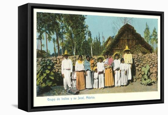Indians with Shack, Mexico-null-Framed Stretched Canvas