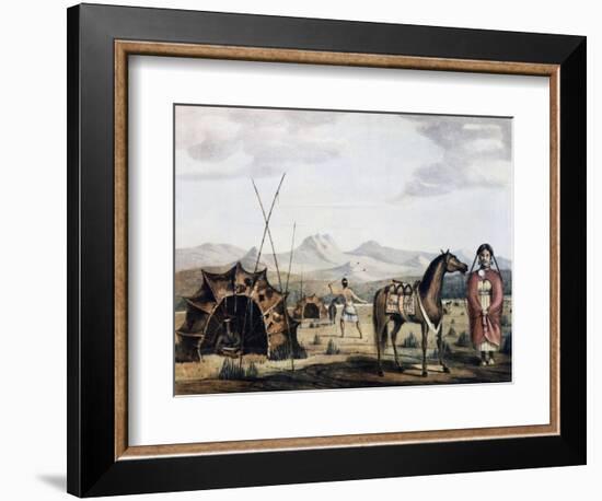 Indigenous Campsite in Sierra De La Ventana, 1830-Charles Henry Pellegrini-Framed Giclee Print