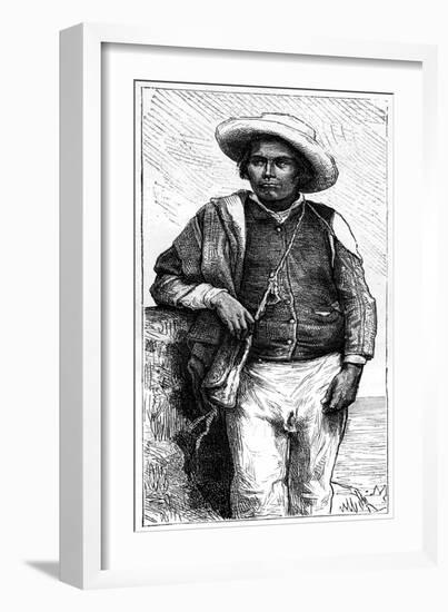 Indigenous Male Inhabitant of Bolivia, South America, 19th Century-Maillart-Framed Giclee Print