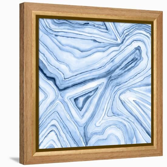Indigo Agate Abstract I-Megan Meagher-Framed Stretched Canvas