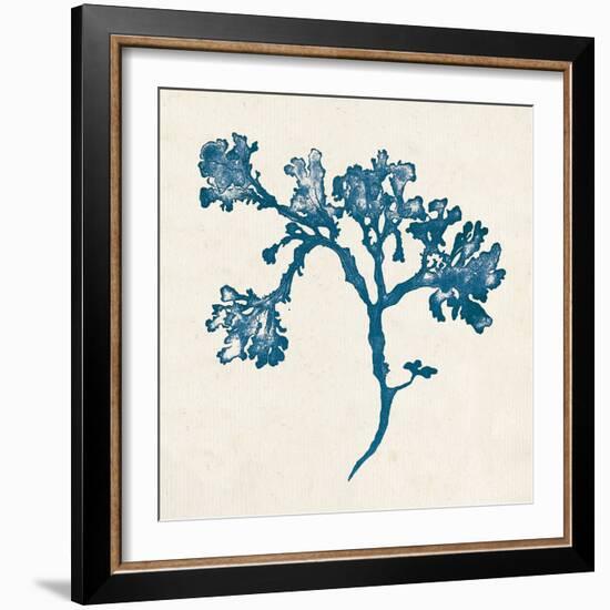 Indigo Algae IV-Jennifer Goldberger-Framed Art Print