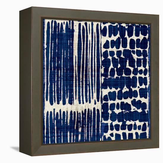 Indigo Batik III-Wild Apple Portfolio-Framed Stretched Canvas