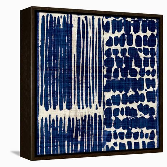 Indigo Batik III-Wild Apple Portfolio-Framed Stretched Canvas