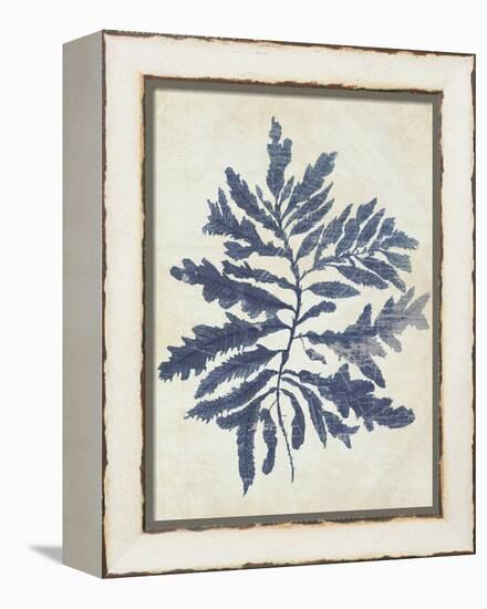 Indigo Blue Seaweed 2 b-Fab Funky-Framed Stretched Canvas