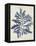 Indigo Blue Seaweed 2 b-Fab Funky-Framed Stretched Canvas