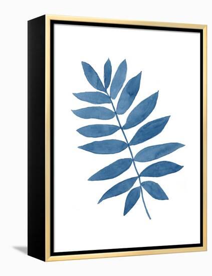 Indigo Botanica V-Naomi McCavitt-Framed Stretched Canvas