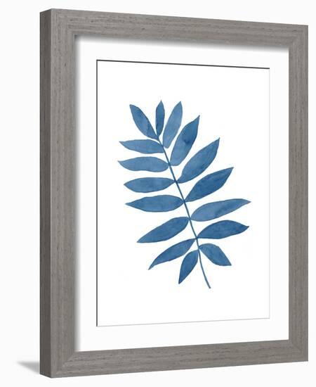 Indigo Botanica V-Naomi McCavitt-Framed Art Print