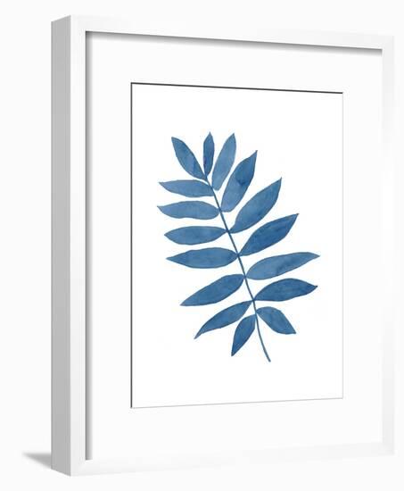 Indigo Botanica V-Naomi McCavitt-Framed Art Print