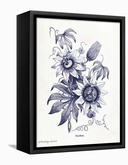 Indigo Botanical I-Gwendolyn Babbitt-Framed Stretched Canvas