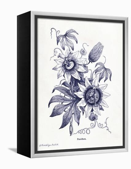 Indigo Botanical I-Gwendolyn Babbitt-Framed Stretched Canvas