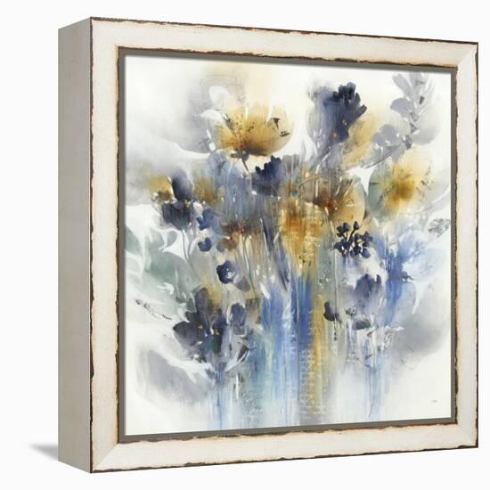 Indigo Botanical-K. Nari-Framed Stretched Canvas