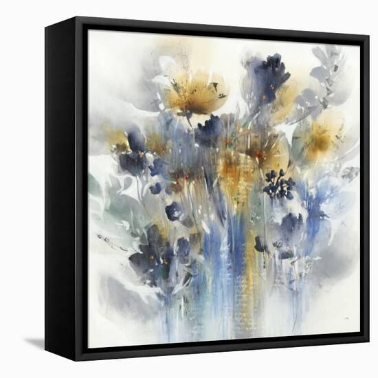 Indigo Botanical-K. Nari-Framed Stretched Canvas