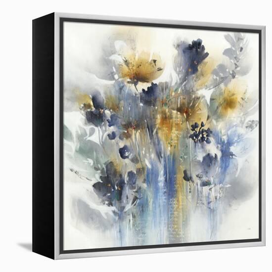 Indigo Botanical-K. Nari-Framed Stretched Canvas