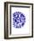 Indigo Coastal Pattern-Jace Grey-Framed Art Print