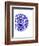 Indigo Coastal Pattern-Jace Grey-Framed Art Print