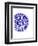 Indigo Coastal Pattern-Jace Grey-Framed Art Print