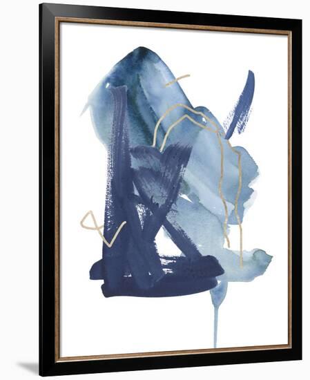 Indigo Collide II-Melissa Wang-Framed Art Print